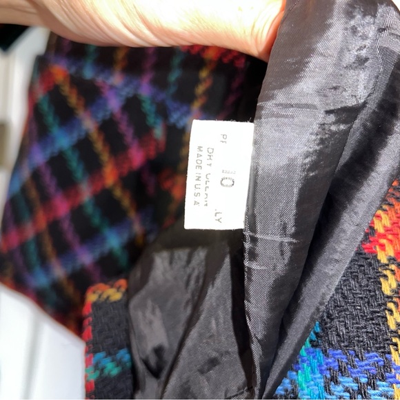 VTG Doncaster Womens 10 Multicolor Plaid Wool Tweed Jacket Mid Length Coat EUC - Picture 6 of 7